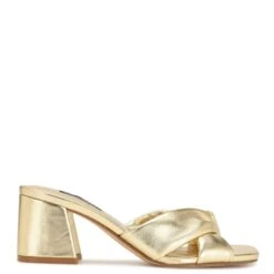 Nine West Gather Heeled Slides