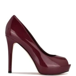 Nine West Hethr Platform Peep Toe Pumps