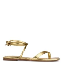 Nine West News Ankle Wrap Flat Sandals