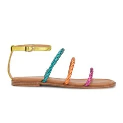 Nine West Ipster Ankle Strap Flat Sandals